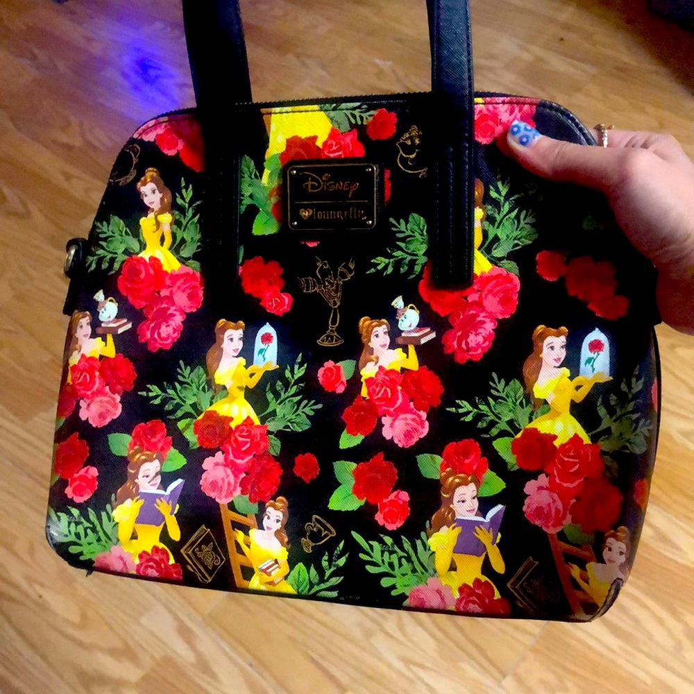 Loungefly Beauty and the Beast bag and matching wallet